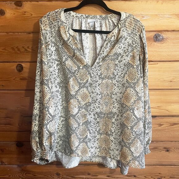 Ava & Viv Snake Skin blouse Sz 3X - Picture 1 of 6